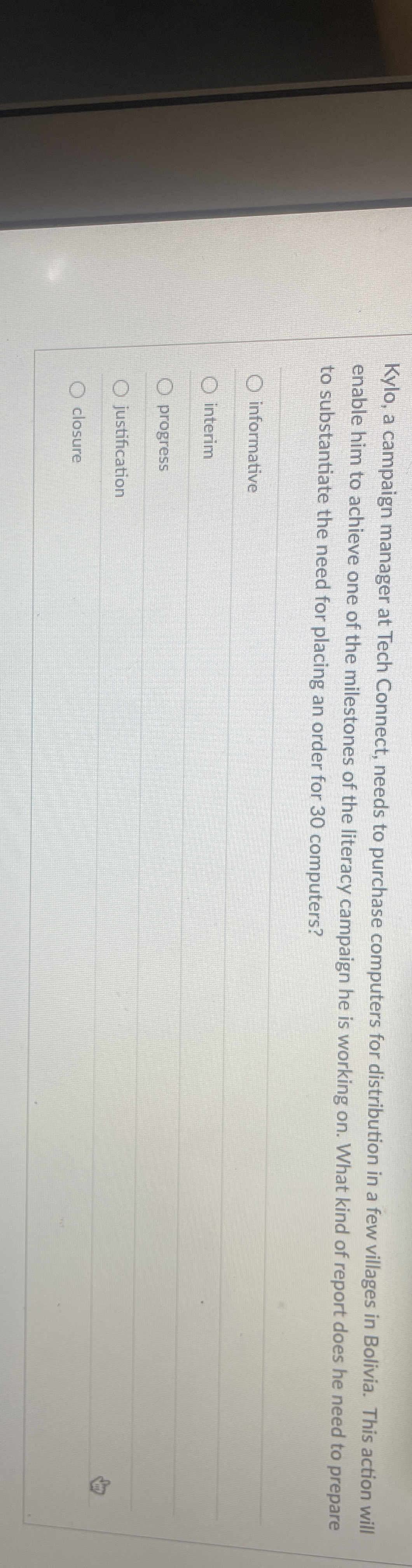 Kylo, a campaign manager at Tech Connect, needs