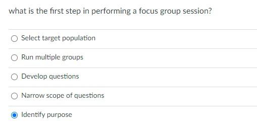 what is the first step in performing a focus