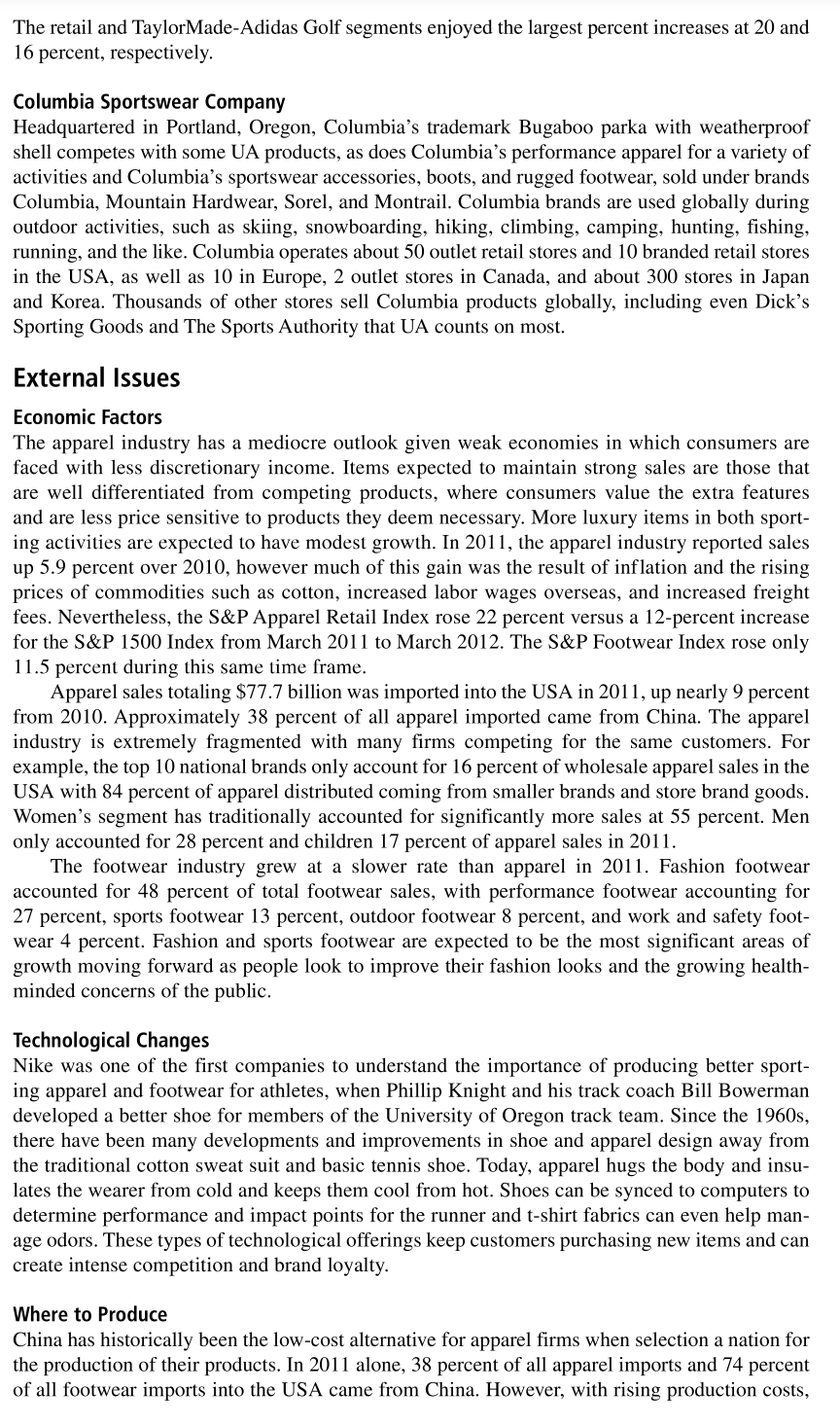 Prepare a internal-external (ie) Matrix for the