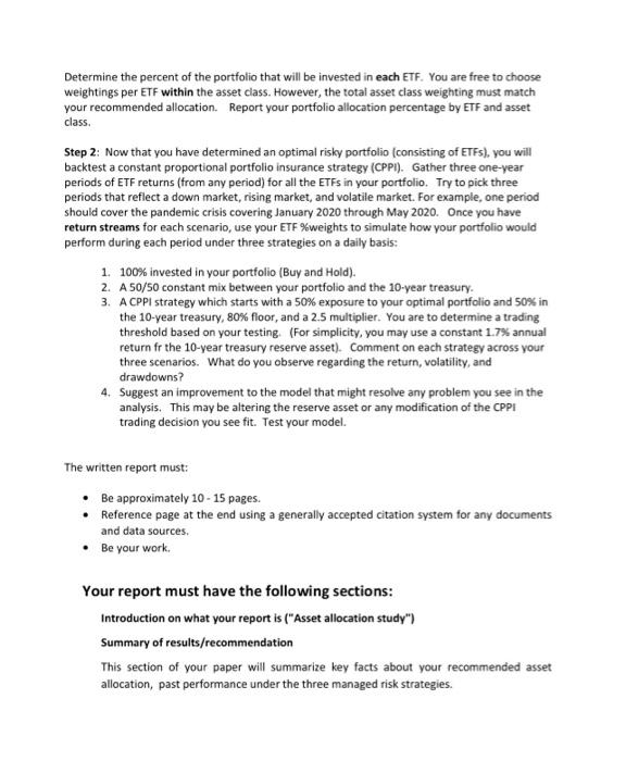 please help!!!!!! FIN 623 Semester Project Option