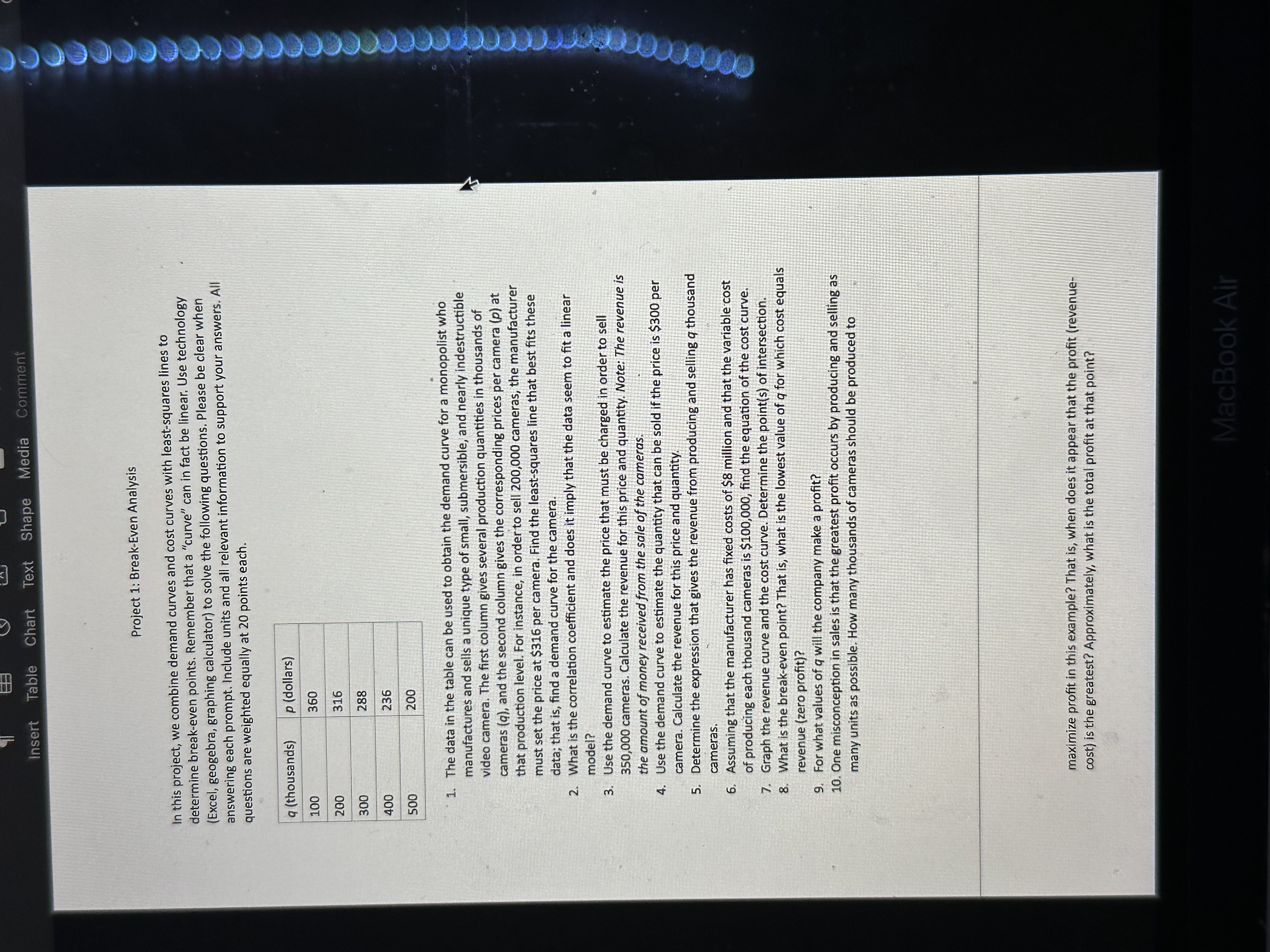 Insert T ble Chart Text Shape Media Comment