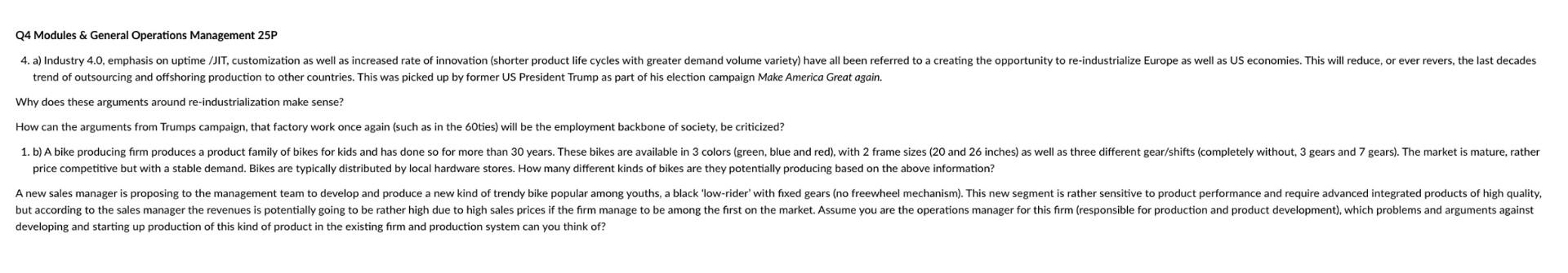 Please solve complete Q4 Modules & General