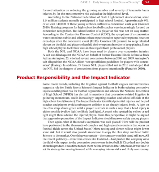 Write an Executive Summary on Case 5: Early