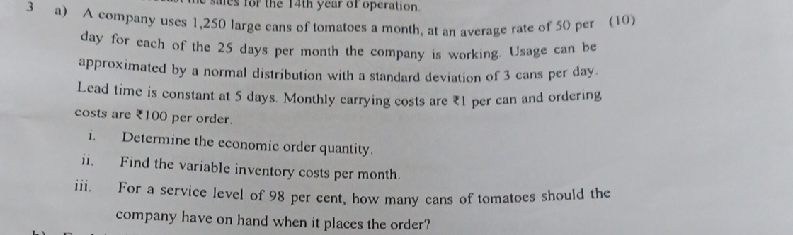 3 a ) A company uses 1 , 2 5 0 large cans of