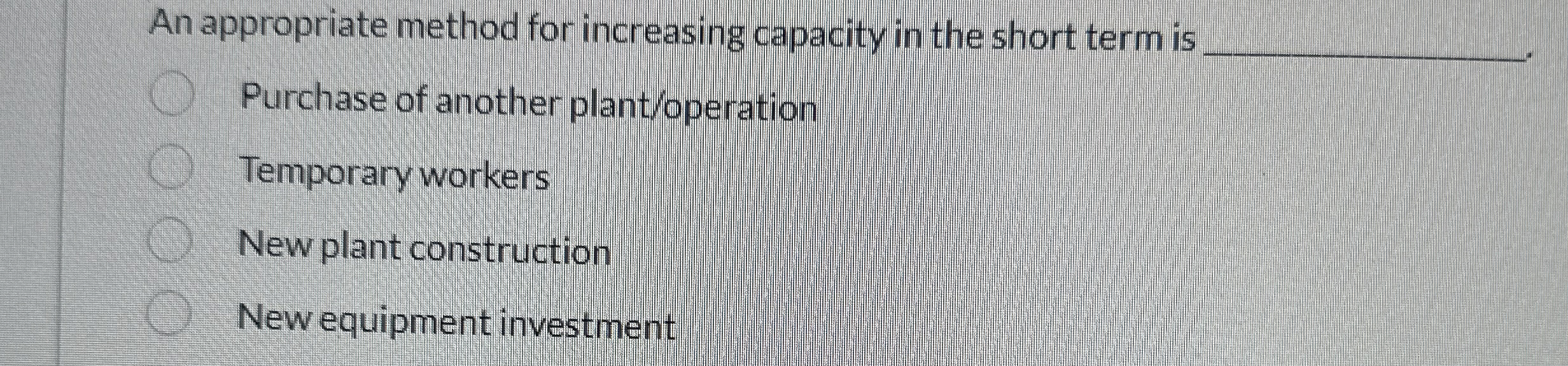 An appropriate method for increasing capacity in