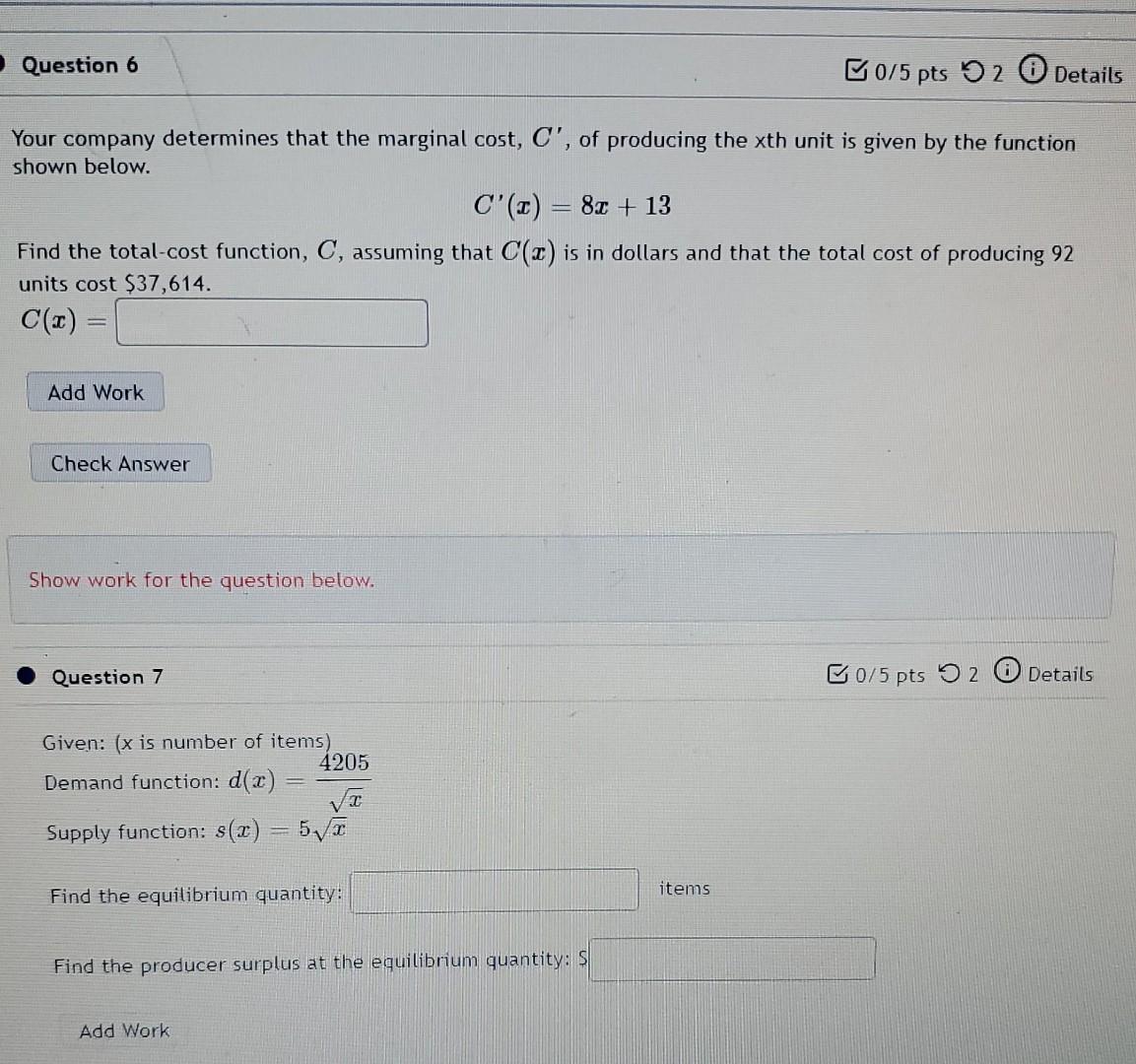 answer both please and thank you! Question 6 B0/5
