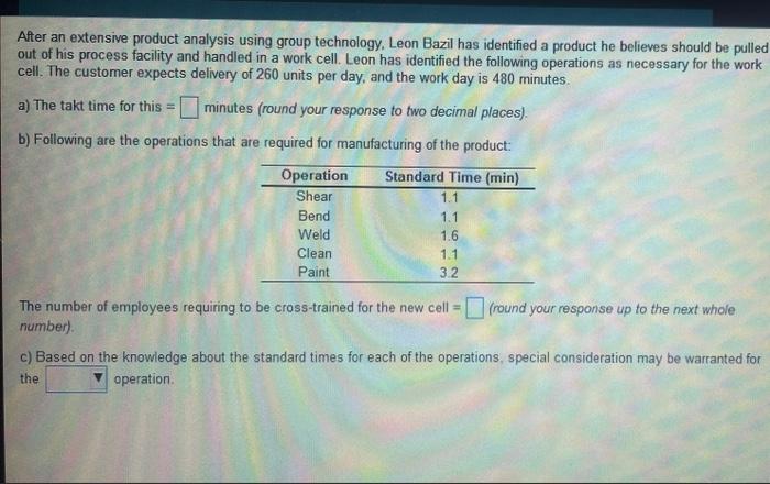 After an extensive product analysis using group