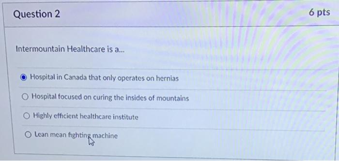 Question 1 6 pts Under what circumstances is it
