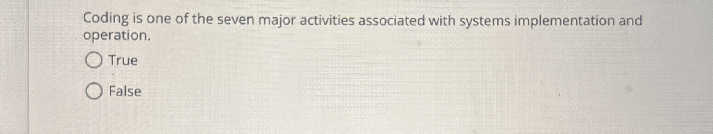 Coding is one of the seven major activities