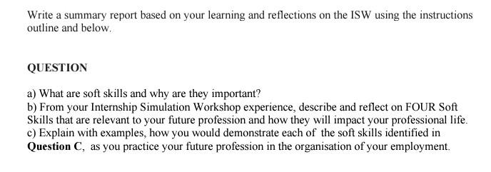 Write a summary report based on your learning and