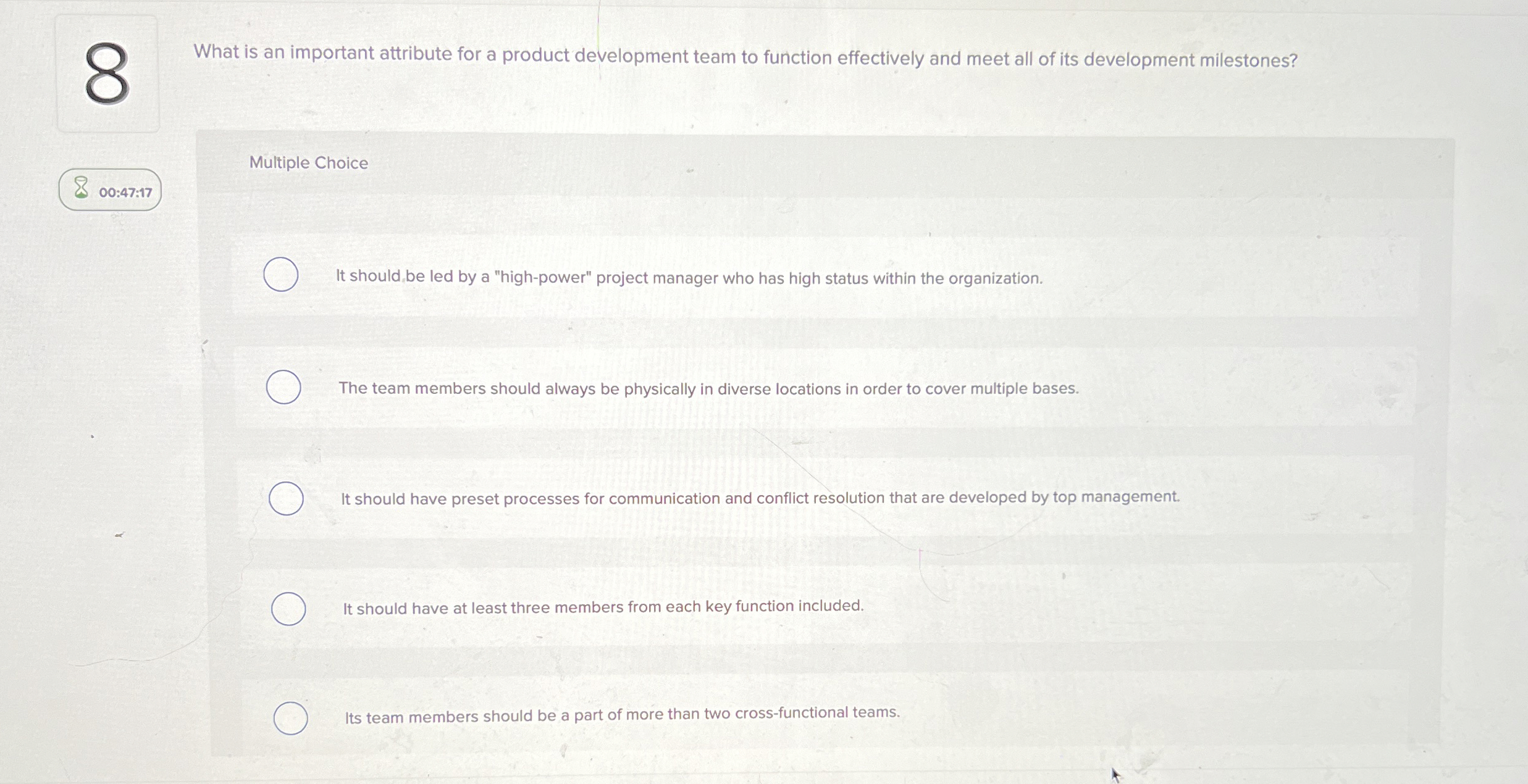 8 What is an important attribute for a product