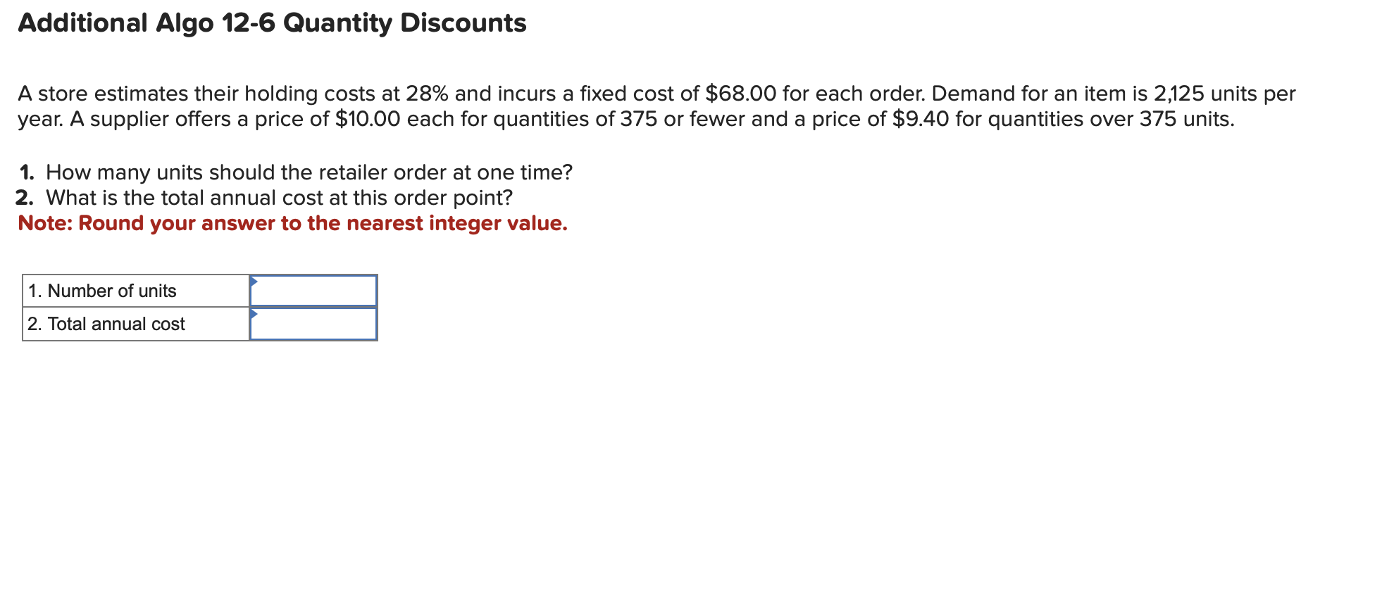 Additional Algo 1 2 - 6 Quantity Discounts A