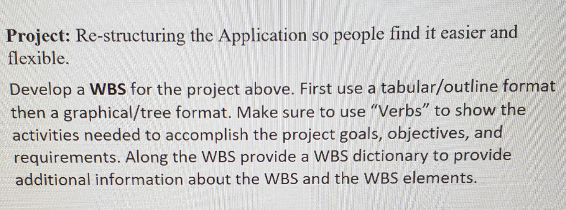 Project: Re-structuring the Application so people