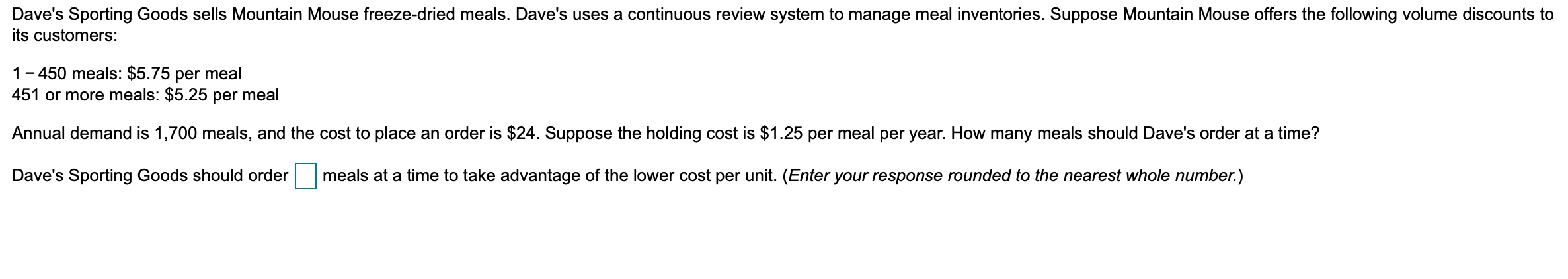 Dave's Sporting Goods sells Mountain Mouse