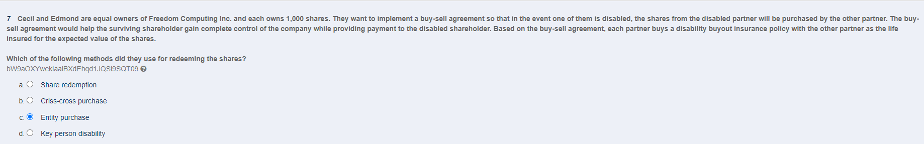 5 Abina runs a very successful business. She has