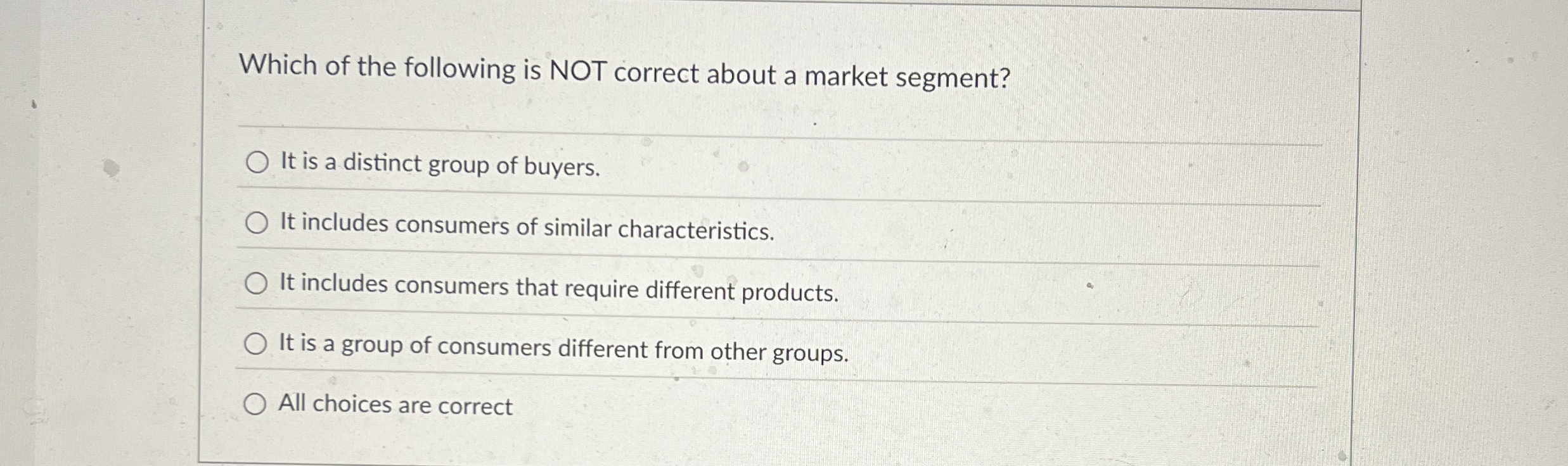 Which of the following is NOT correct about a