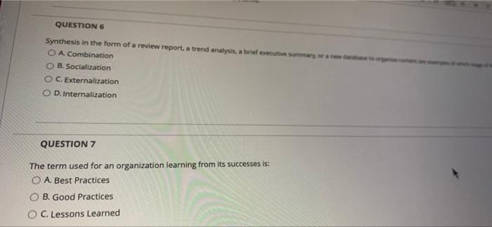 QUESTION 22 The key difference between tacit