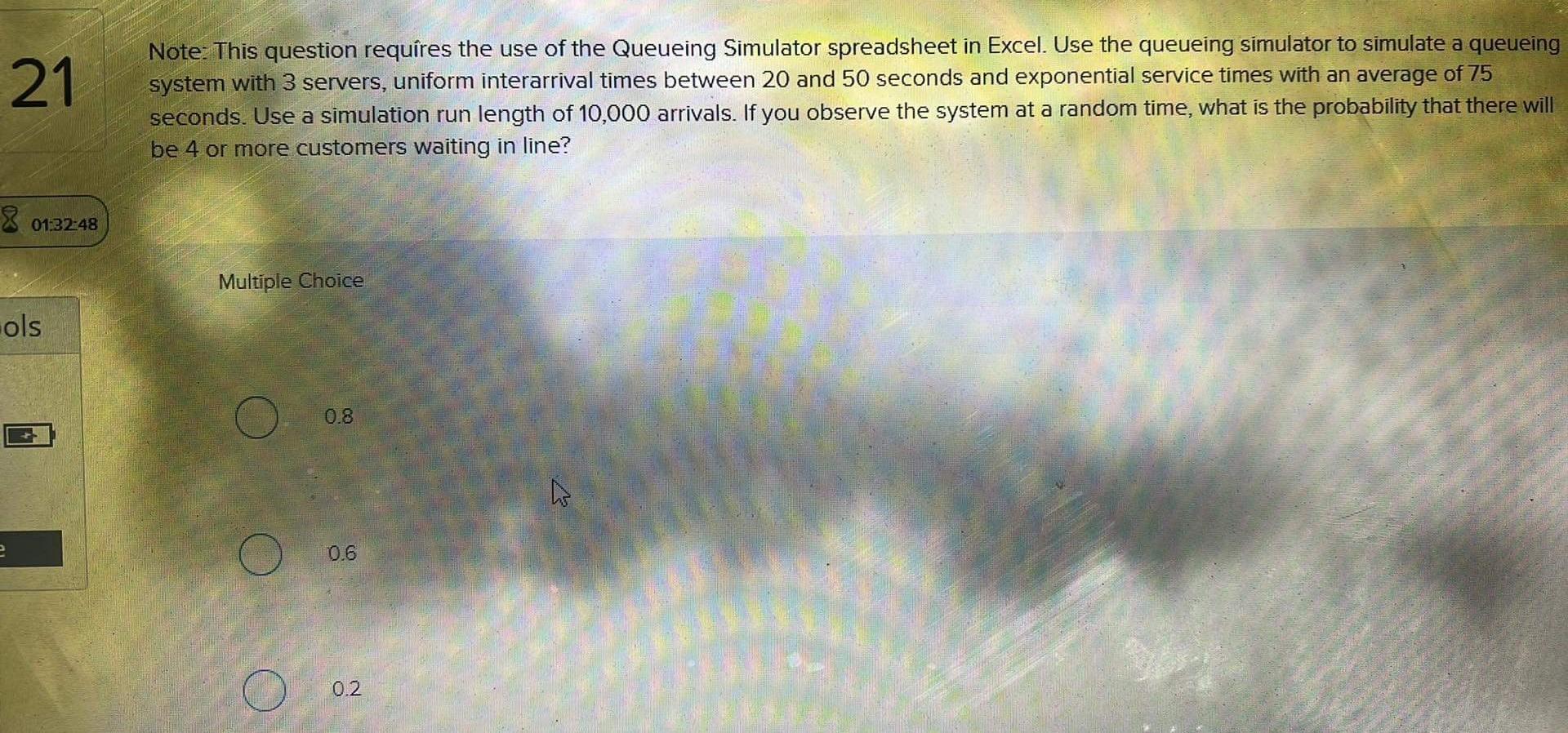 21 Note: This question requires the use of the