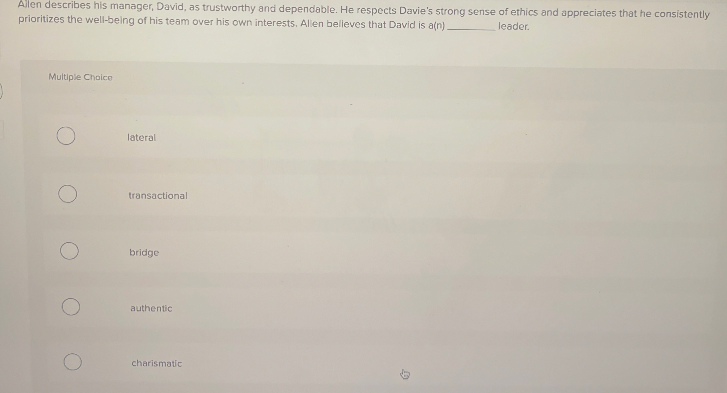 Allen describes his manager, David, as