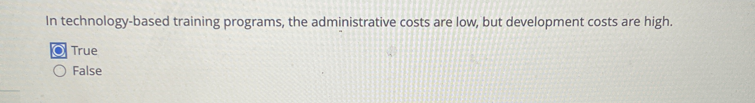In technology - based training programs, the