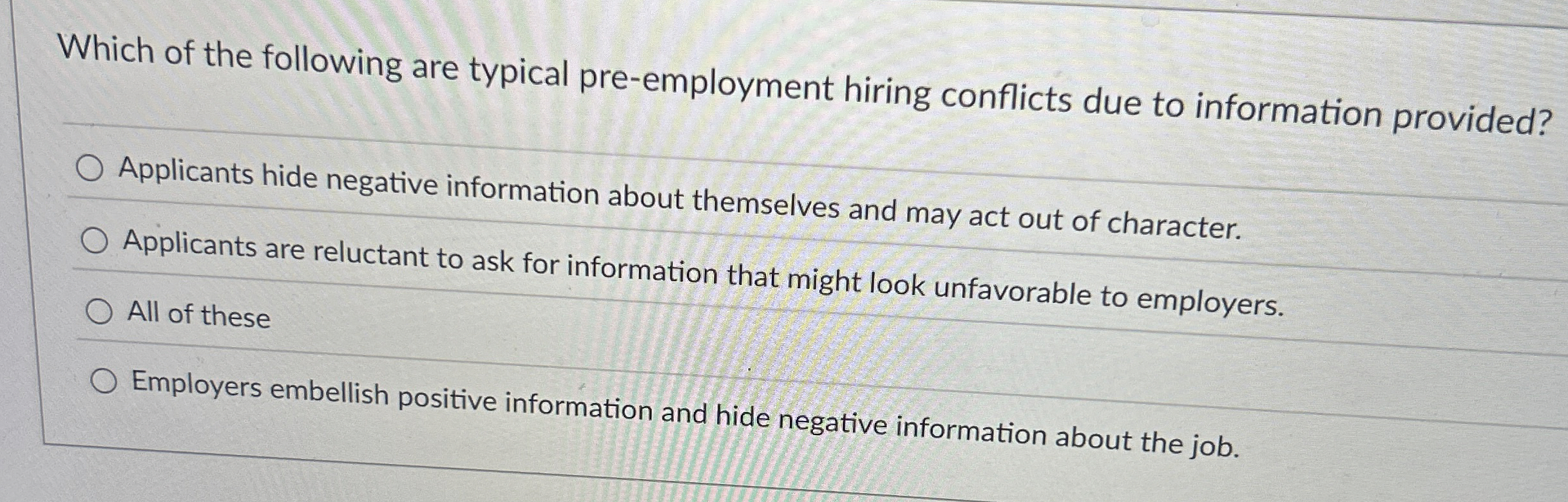 Which of the following are typical pre -