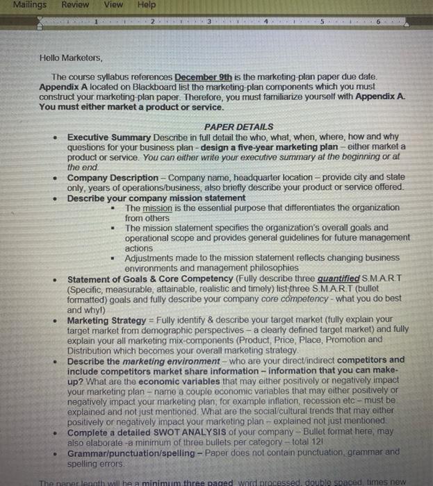 Mailings Review View Help 2 . . . Hello