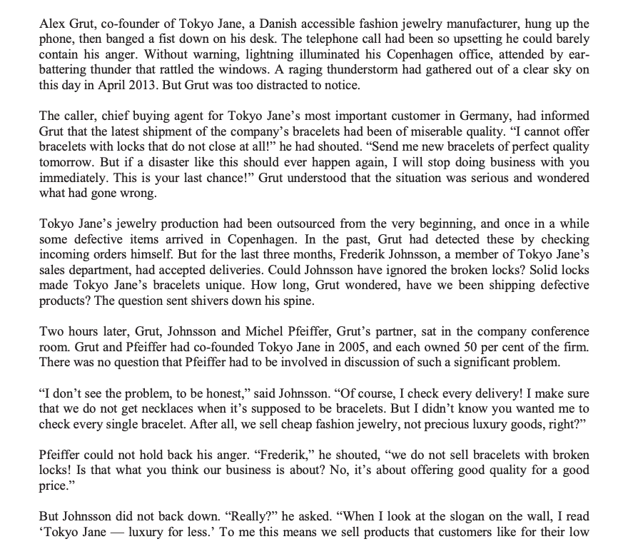 4. What actions should Tokyo Jane take to repair