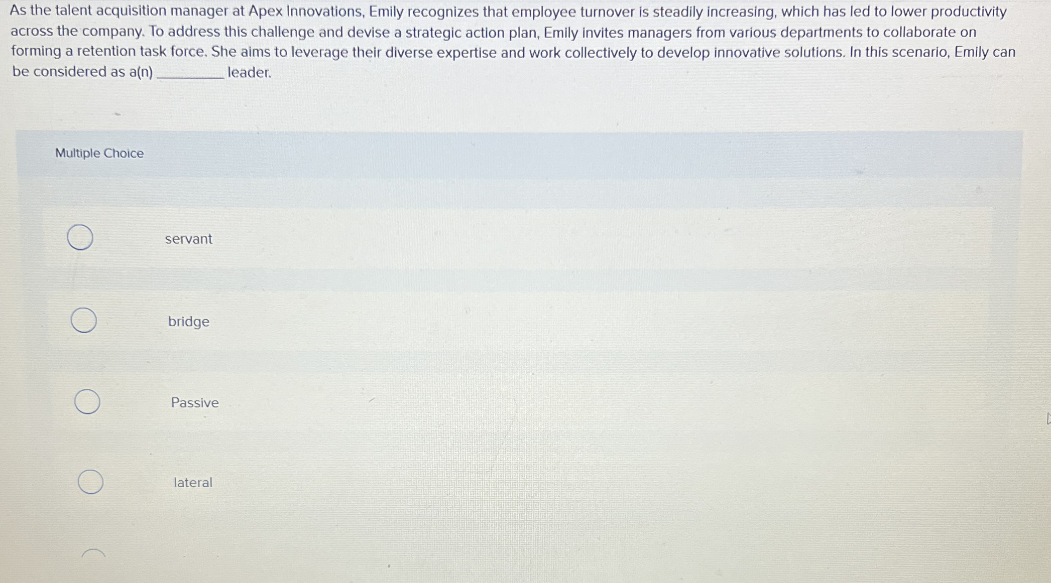 As the talent acquisition manager at Apex