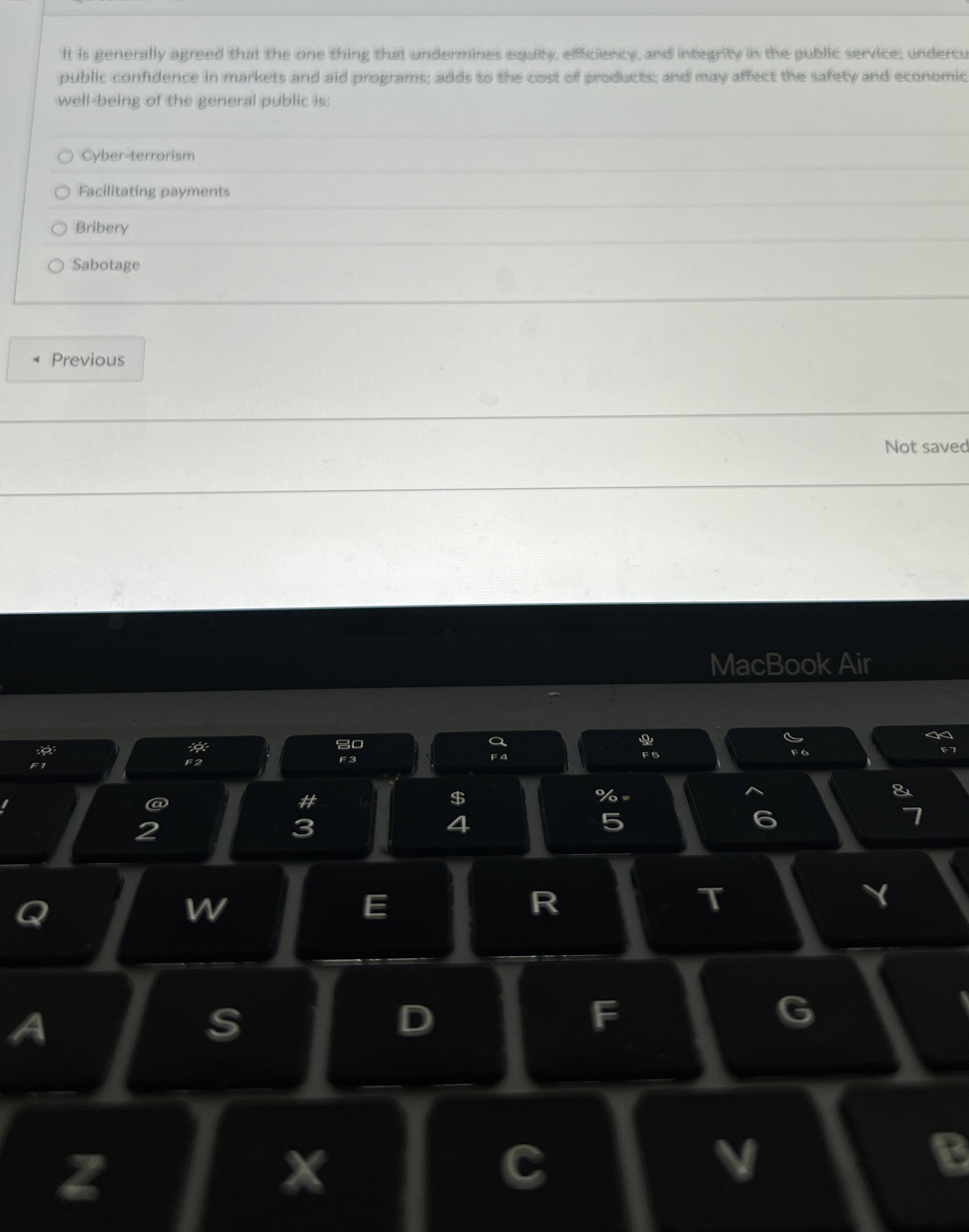 If is generally agread that the one thing that