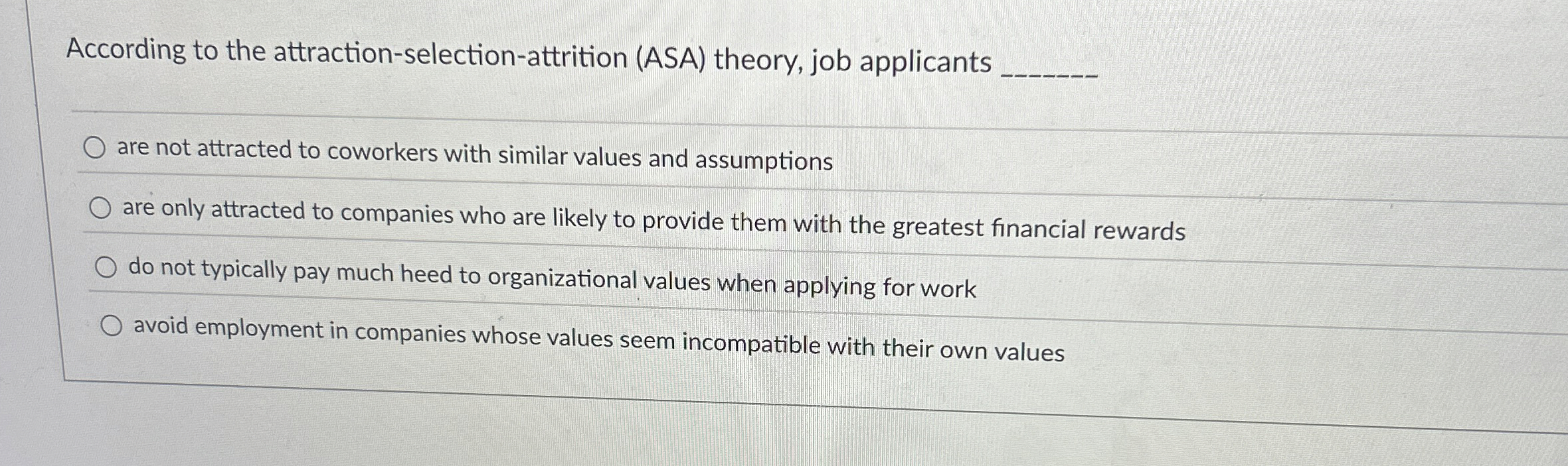 According to the attraction - selection -