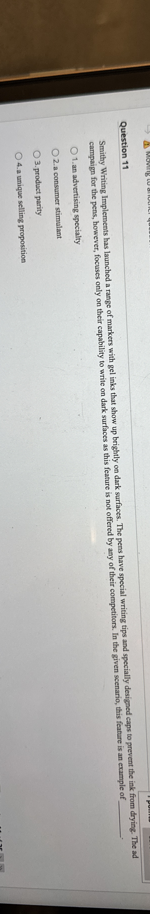 Question 1 1 Smithy Writing Implements has