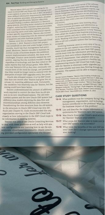 Textron Moves ERP to the Cloud Chapter 13