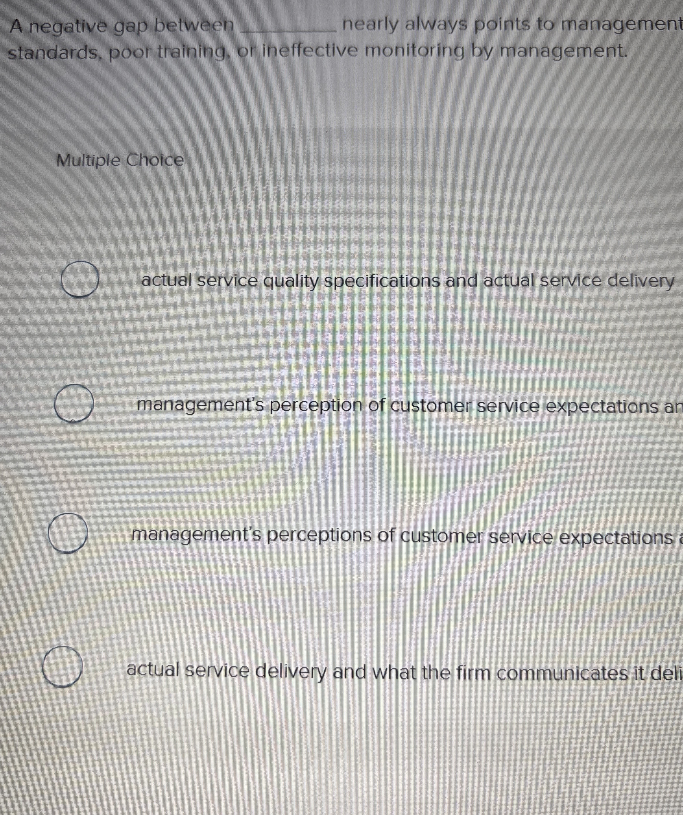 A negative gap between q , nearly always points
