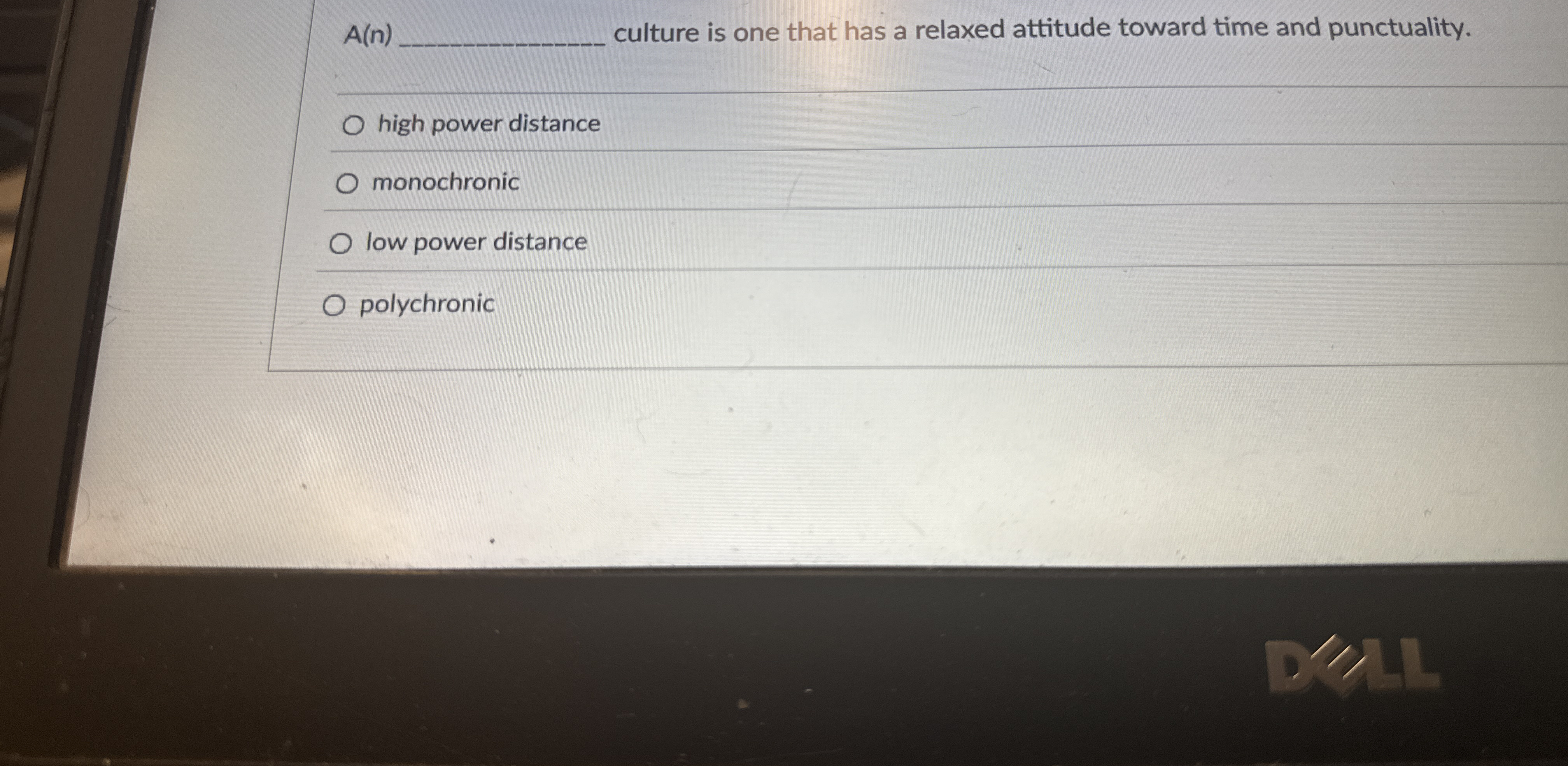 A ( n ) culture is one that has a relaxed