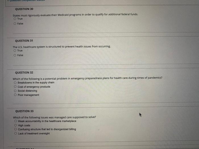 please answer all of them Question Completion