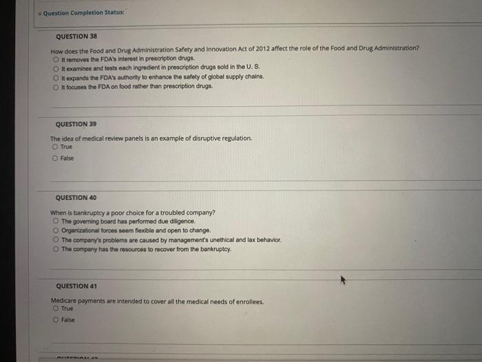 please answer all of them Question Completion