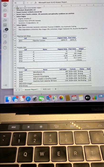1. what is the value of the objective function if