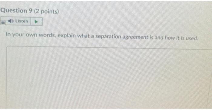 separation agreement in terms of Human Resources