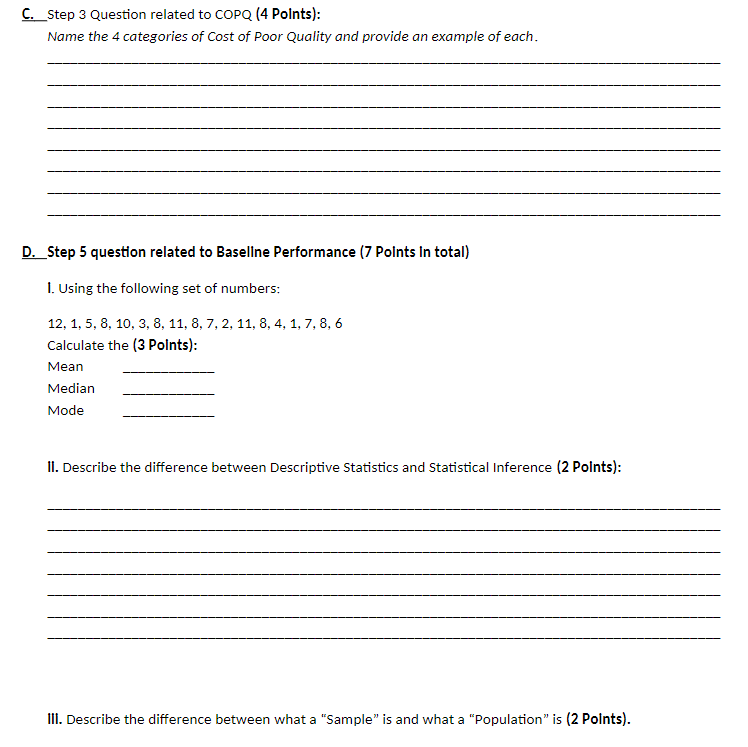 C._Step 3 Question related to COPO (4 Points):