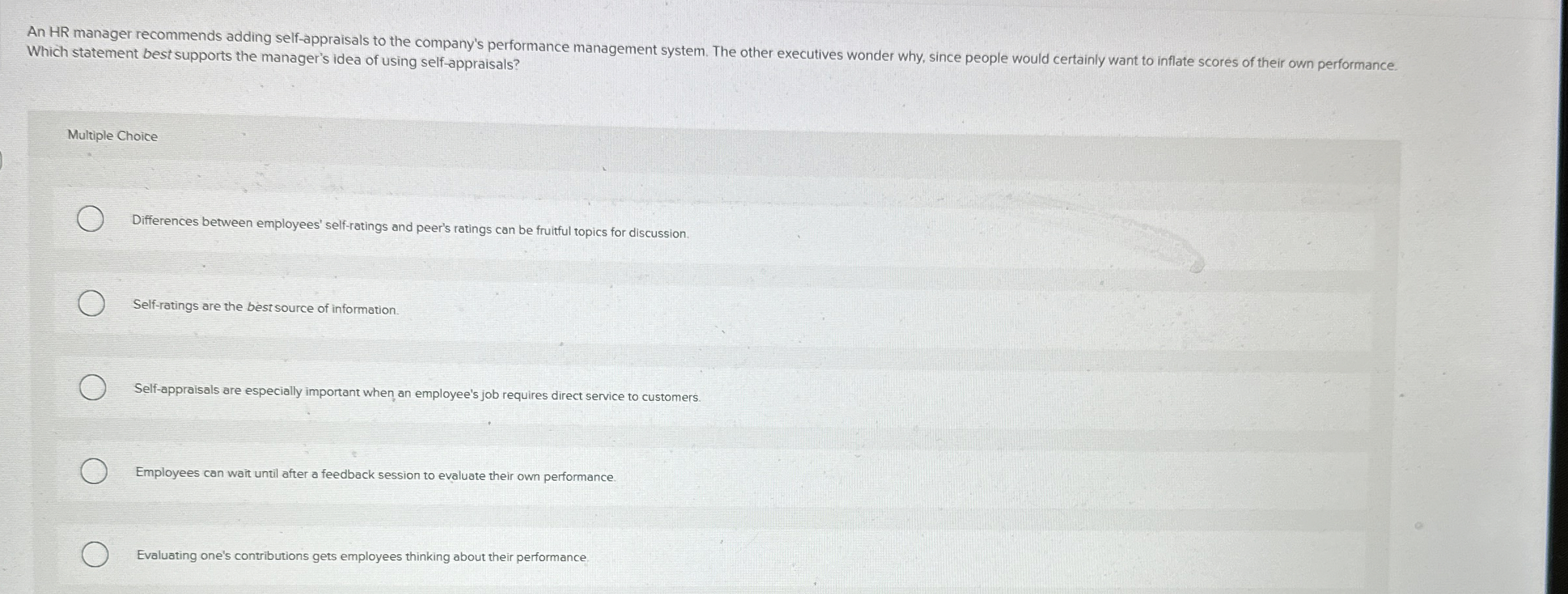 Which statement best supports the manager's idea