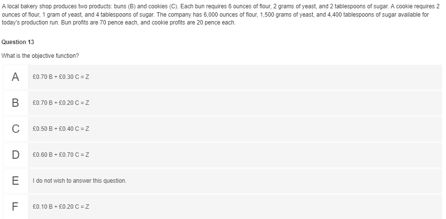 A local bakery shop produces two products: buns