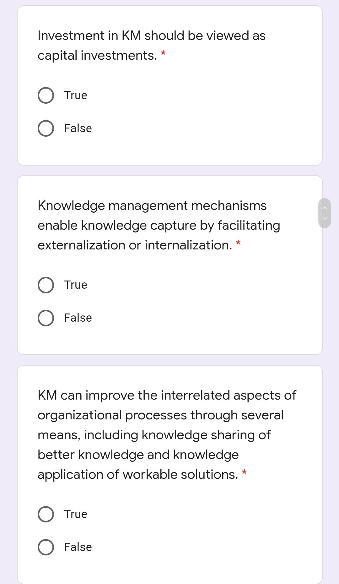 Investment in KM should be viewed as capital
