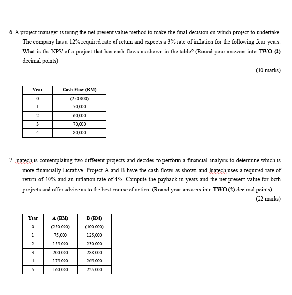 subject:project management 6. A project manager