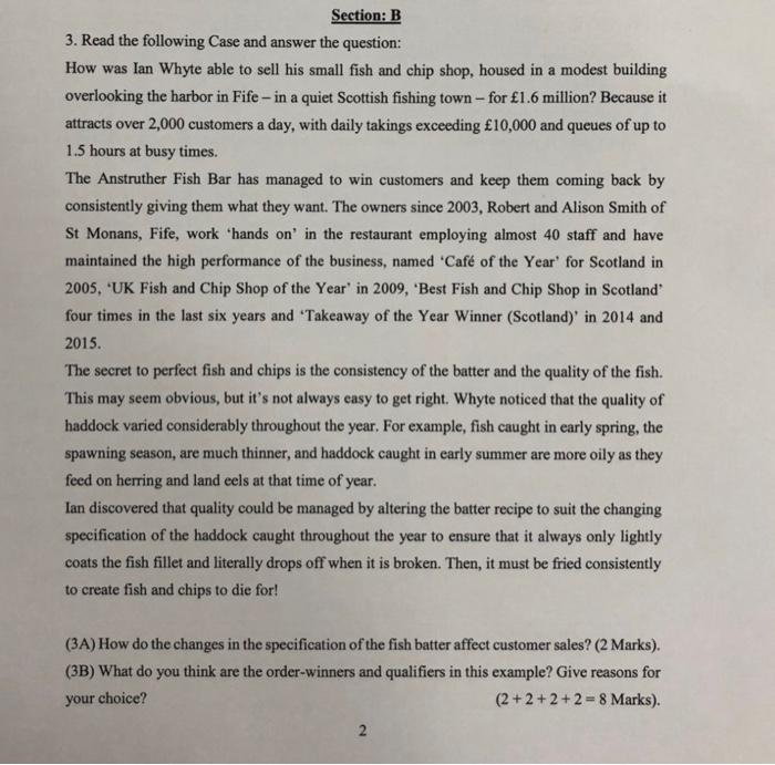 answer 3A and 3B, please more elaboration in part