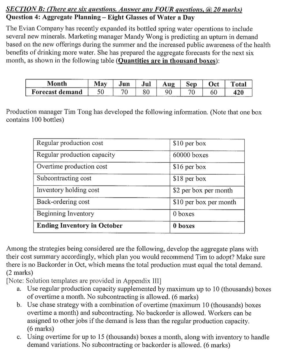 SECTION B : ( T h e r e are six questions. Answer