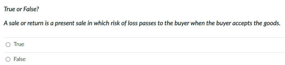 True or False? To negotiate bearer paper, the
