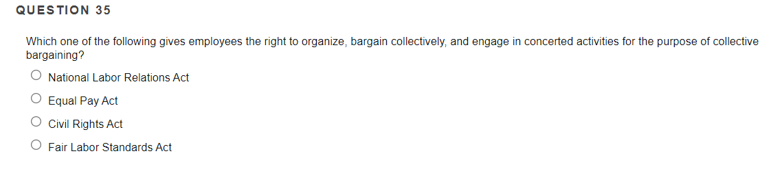 QUESTION 35 Which one of the following gives