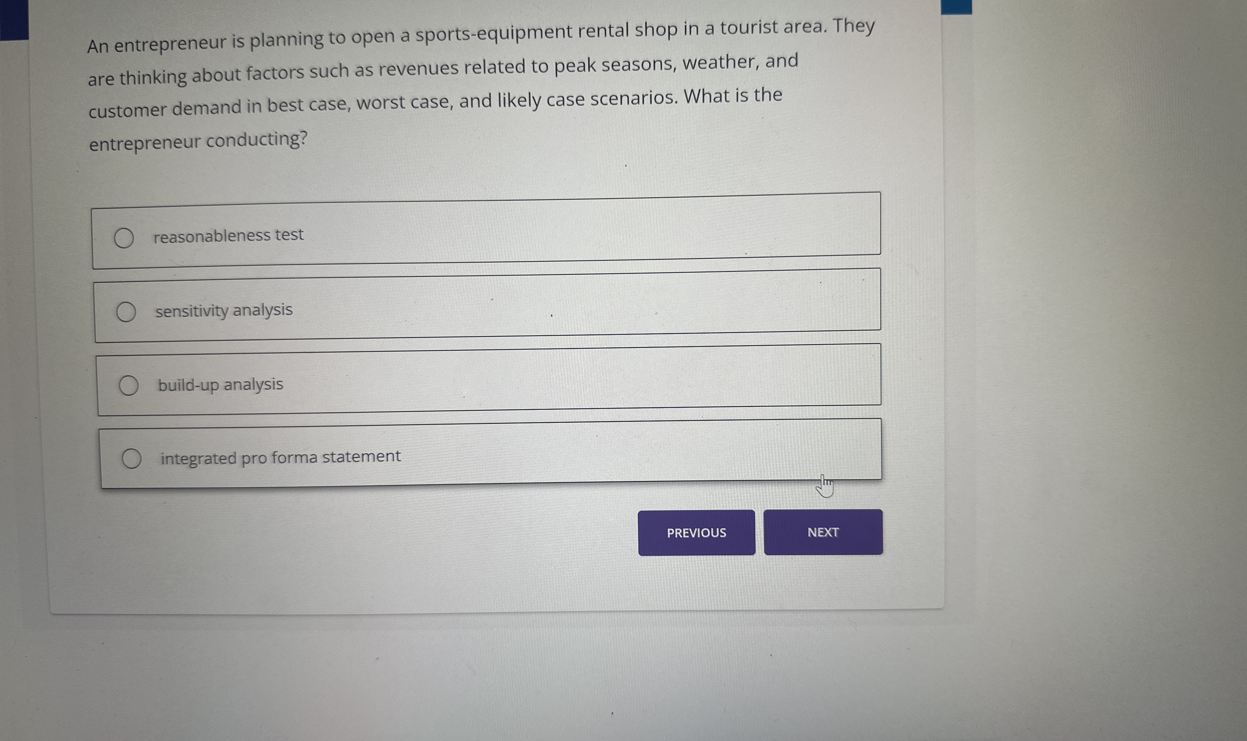 An entrepreneur is planning to open a sports -