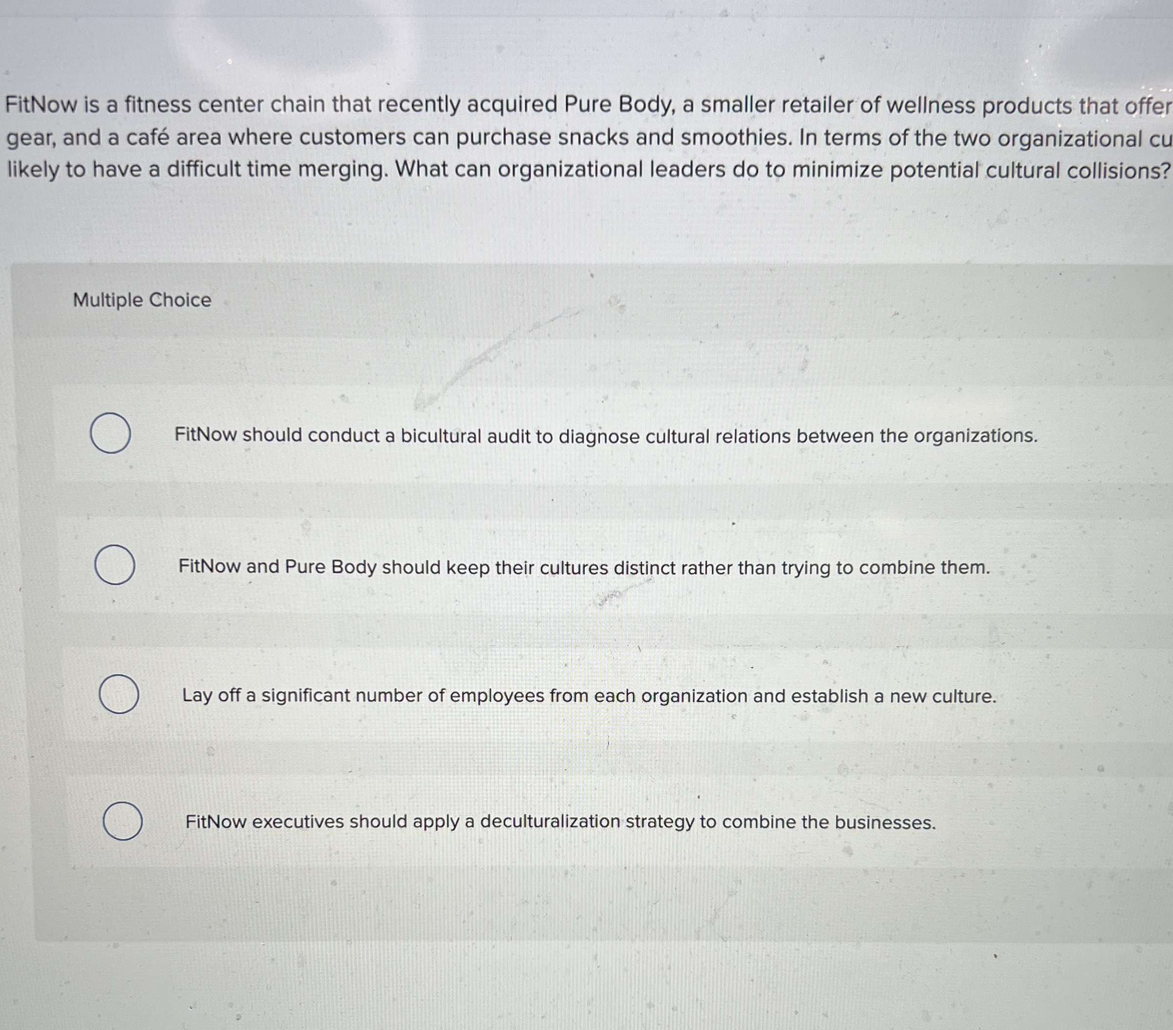 FitNow is a fitness center chain that recently