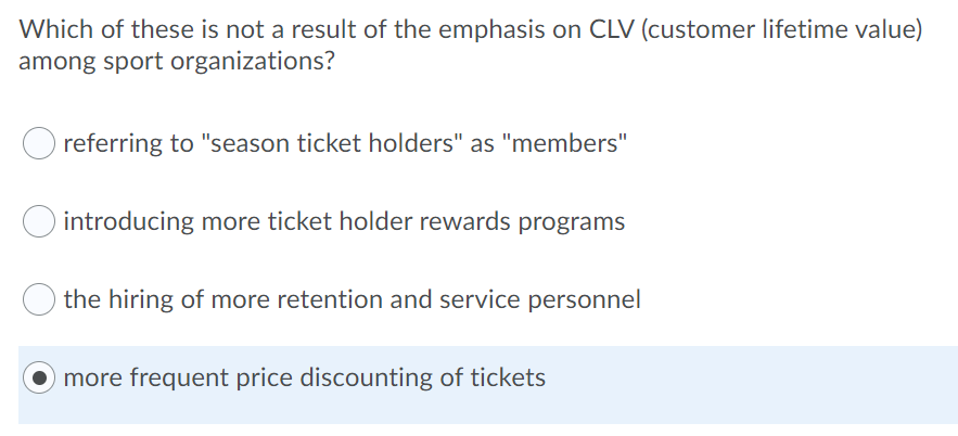 Which of these is not a result of the emphasis on